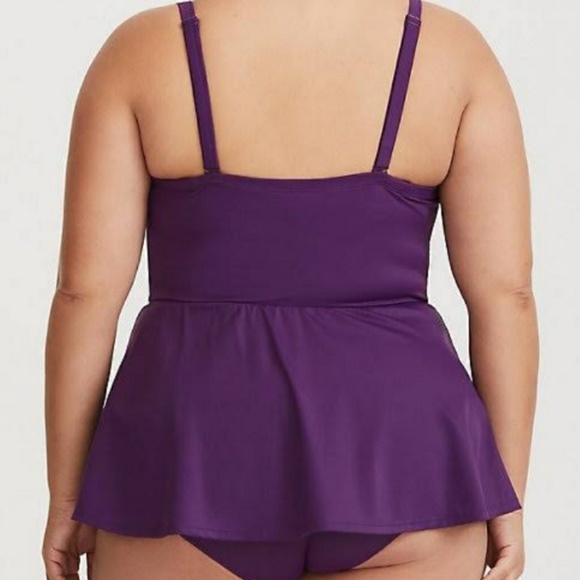 **HP** Torrid Vixen Peplum Skirt Demi Bra Purple - Picture 4 of 4